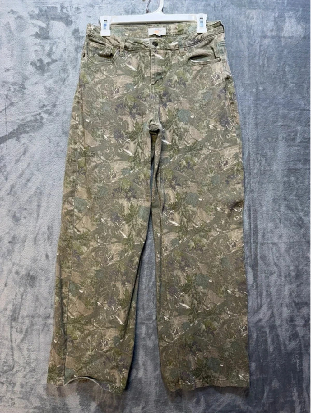 CALI 1850 Womens Camo Wide Leg Pants Camouflage Stretch Size 7
